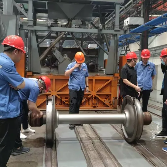 Subway Wheel Cleaning Steel Shot Blasting Machine